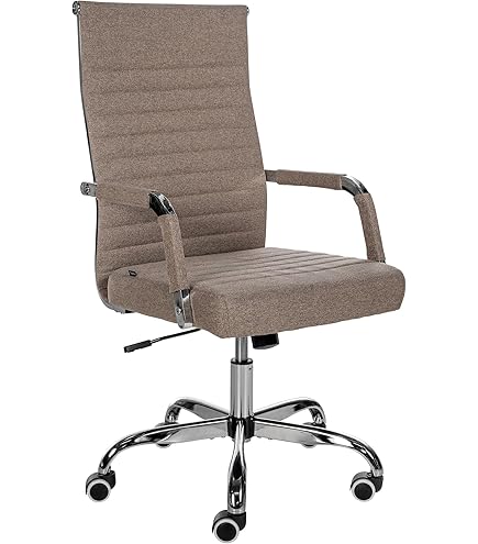 CLP Bureaustoel Terni chroom Frame - Stof - taupe | Leen Bakker