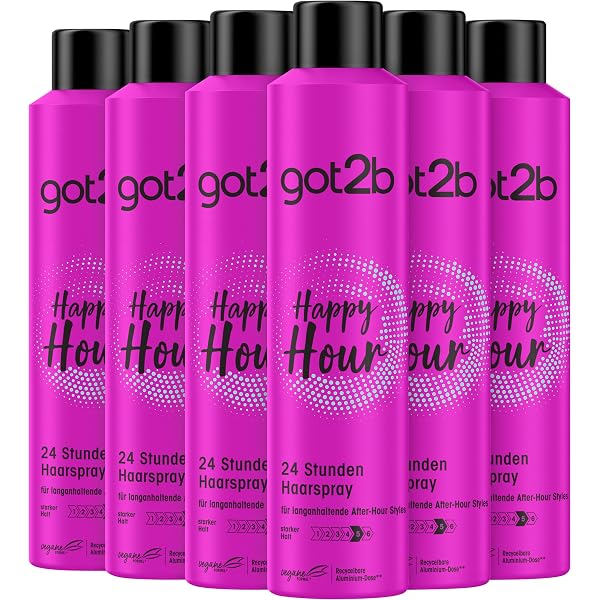 Schwarzkopf Got2b Happy Hour Haarspray – 2er Pack Mit 300 Ml, 24h Halt Für Partynächte
