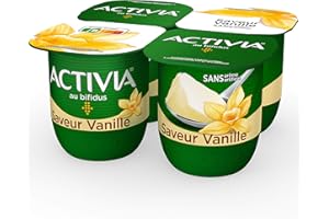 Activia Yaourt Bifidus Saveur Vanille, 4 x 125g