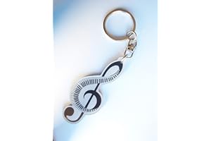 MUSIC LEGENDS COLLECTION Porte-clés en forme de Clé de Sol et clavier de piano