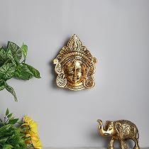 Buy HEYEARTH Maa Durga Face for Wall Hanging.Maa Durga Idol Statue ...
