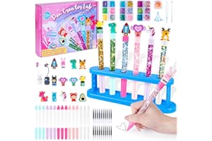 Kazzley Kit Creativo per Creare Penne Carine, Lavoretti Creativi per Bambini idee Regalo per Bambina 6 7 8 9 10 Anni, Set di Penne di Cancelleria per Bambini, Giochi Bambina 5-12 Anni