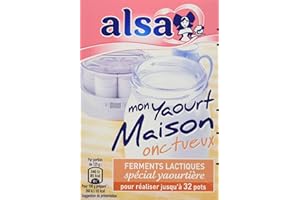 INFUN Alsa Préparation pour Yaourts Onctueux Mon Yaourt Maison 4 Sachets 8 g