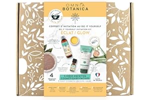 OMNIA BOTANICA Coffret DIY cosmétique eclat - 5 recettes corps/visage/cheveux - kit complet - made in France