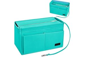 Ropch Handtaschen Organizer, Filz Taschenorganizer Bag in Bag Innentaschen Handtaschenordner mit Abnehmbare Reißverschluss-Tasche und Schlüsselkette