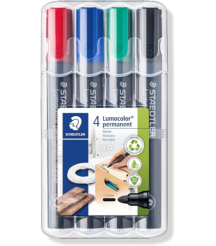 Staedtler Lumocolor: 6 Pennarelli Per Lavagna Bianca + Cancellatore | Punta Universale 1-2 Mm, Inchiostro Facile Da Cancellare