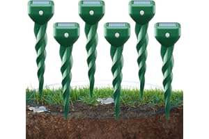 MACCHIATTO Maulwurf Vertreiber,Karbid Gegen Maulwürfe,Ultra Wirksamer Solar Maulwurf Vertreiber - Wetterfest und Umweltfreundlich Ideal für Gärten und Rasen（6 Stück）