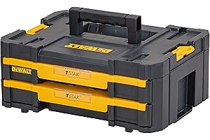 DEWALT - Mallette de transport - composé d'une caisse de rangement vide - possède 2 tiroirs et 1 diviseur - capacité de charge maximale de 7,5 kg - DWST1-70706