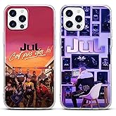 [2 Packs] Rappeur JuL Coque pour Apple iPhone 13 iPhone 14 6,1",Transparent Étui Silicone TPU Cool Motif Mode Design Housse w