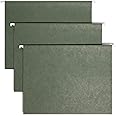 Smead Hanging File Folder with Tab, 1/3-Cut Adjustable Tab, Letter Size, Standard Green, 25 per Box (64035)