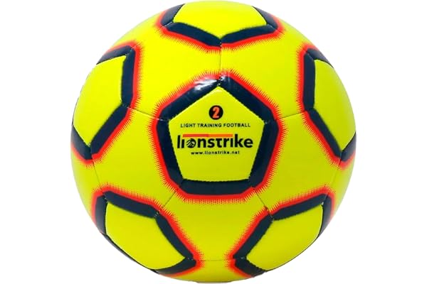 Lionstrike Ballon de Football léger pour Enfants de 2 à 13 Ans Taille 1/Taille 2/Taille 3/Taille 4 Lite avec Technologie NeoBladder | Garçon/Fille Intérieur Extérieur Entraînement/Entraînement