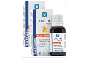 Ergy D Plus 15ML NUTERGIA - Complément alimentaire à base de Vitamine D3 - Lot de 2 Flacons (2)