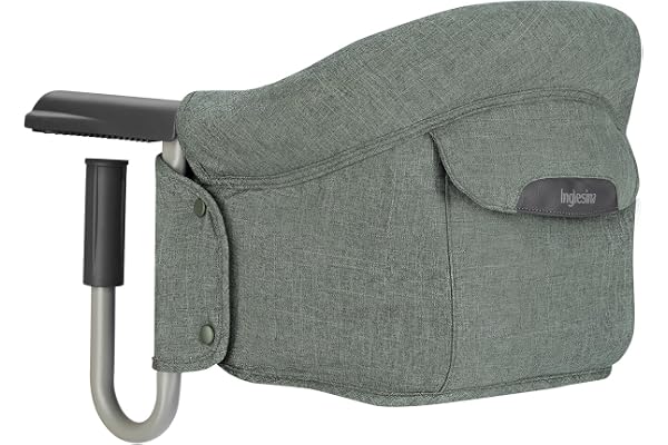 Inglesina Fast, Siège de Table Pliable, Vert Foncé (Pine Green), Facile à Transporter, Lavable, Installation Sécurisée, Jusqu'à 15 kg, 35 x 27 x 42 cm