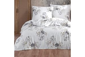 Buymax® Bettwäsche 200x220 100% Baumwolle 3-Teilig Bettbezug - Bettwäsche-Sets 200 x 220cm mit 2 mal Kissenbezüge 80x80cm, ÖKO-TEX Renforcé-Bettwäsche Set mit Reißverschluss