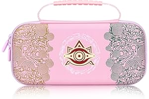 BRHE Custodia Per Nintendo Switch/OLED , Case Rigida Per Switch Con 10 Slot Per Schede di Gioco, Compatibile Con Switch Console e Accessori (Rosa)