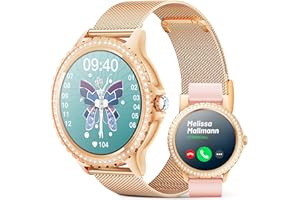 MIODURO Smart Watch for Women (Answer/Make Call/Text) - 1.32" Full Touch Ladies Smartwatches Compatible for Android iPhones,Waterproof Fitness Tracker Watch Women with Heart Rate Sleep Monitor Blood Pressure