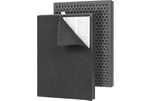 DR.PREPARE DAP01 Luftreiniger Ersatzfilter, 2er-Pack, Hocheffizienter Aktivkohlefilter, HEPA Filter mit Waschbarem, Gegen 99,97% von Schimmel Staub Pollen Allergene für Allergiker Raucherzimmer