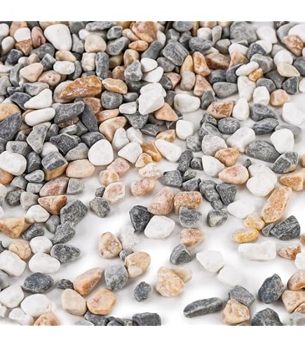 Sassi Decorativi Grigi 3-6mm - 1kg Per Composizioni Floreali, Vasi E Decorazioni Fai Da Te