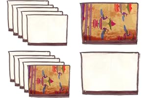 INDIA BAZAAR Clear Maroon Saree Clothes Sari Storage Bags Single Wardrobe Organiser Quality Single Bulk 1/5/10/20/30 Garment Storage Pouch (30pc)