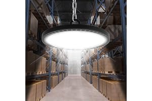 TOOBETTP UFO LED 200W, Foco de Exterior Para Naves Industriales, 20000LM Lámpara de Taller, IP65 Impermeable Interior 6500K Iluminación de Almacén Blanco Frío Para Garaje