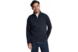 TOG24 Pearson Knitlook Mens Fleece with ¼ Zip Neck