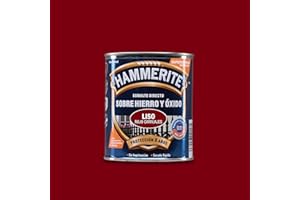 Hammerite Esmalte Metálico Liso Brillante, Rojo Carruaje, 750 ml (Paquete de 1)