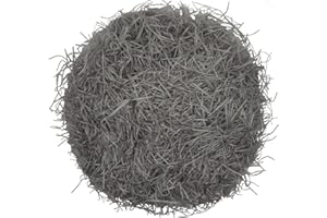 Mamiddle 100g Paglia per Cesti Decorativa Raffia per Riempimento Regali, Filler per Cestini, Scatole e Decorazioni - Materiale per Party, Matrimoni, Natale (Grigio)