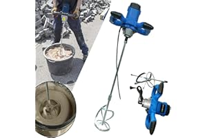 ROYALSWILL 2600W Rührwerk, Farb-Mörtelrührer, (1500U/min Drehzahl, M14 Rühreraufn., 6-stufiger Drehzahlregler, inkl. Rührer) Handrührgeräte Mischer Rührer Rührgerät Mörtelrührer Betonrührer