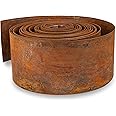 Bordure Métal Acier Corten – Rouleau 10 M X 14 Cm, Aspect Rouillé Naturel, Pour Jardin, Parterres, Pelouse, Avec Gants