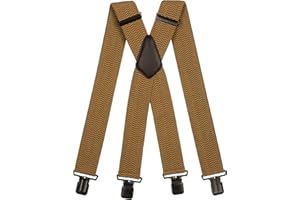 Olata Tirantes Extra Anchos para Hombre – 5 cm de Ancho, Resistentes y Ajustables con Clips Sólidos, Ideales para el Trabajo y Vestimenta Elegante