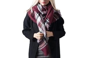 DiaryLook Fashionable Winter Warm Large Tartan Blanket Plaid Ladies Scarf Wrap Shawl