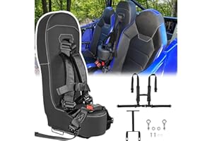 Siège pare-chocs CTcar pour Polaris RZR 1000/900 (2014-2023) | Léger et portable | Vinyle robuste avec système de harnais à 4 points | Universel pour XP, Turbo, Turbo S, High Lifter (2/4 places)