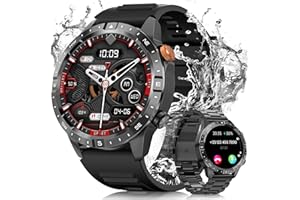 2024 Reloj Inteligente Hombre, 1.43" AMOLED Smartwatch con Llamadas, 24/7 Pulsómetro SpO2, Monitor de Sueño, Podómetro, 450mA