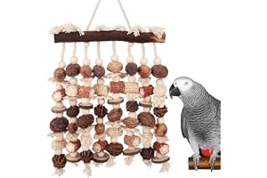 Deloky Extra Large Parrot Toy-Natural Wooden Chewing Tearing Toy for African Grey, Amazon Parrots, Macaws, Medium Breeds