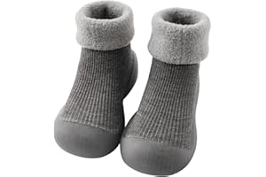 TOMORTSUN Chausson Chaussette Antidérapante Bébé Fille Mignonne Chaussettes Bebe Nouveau-né Unisex Chaussures Premiers Pas Semelle Souple Nourrissons Garçon Chaussette Tout-Petits Pré-Marcheurs