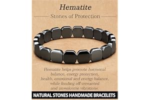 Rajputana Hematite Bracelet Men Natural Stones Handmade Bracelets Reignites Masculine Energy Male Healing Bracelets for Men Inspirational Jewellery Gifts