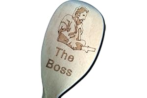 FastCraft Bruce Springsteen - Cuchara para hornear de madera inspirada en el jefe