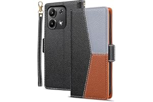 Loyhee Funda para Xiaomi Redmi Note 13 4G, Carcasa de Tipo Libro en Cuero PU Premium con Cierre Magnético [RFID Bloqueo] Soporte Plegable y Espacio para Tarjetas Antigolpes Cartera Case - Negro