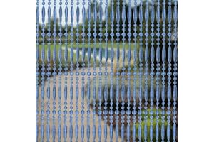 Trente Rideau de perles, de différentes tailles et couleurs pour porte de balcon, moustiquaire à perles anti-insectes, bleu saphir, 100 x 230 cm