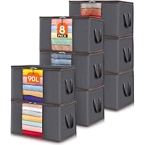 16 Cubes De Rangement Pliables Lifewit - 33x33x33cm Noir | Organisateur Armoire & Jouets