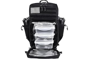 LHI Tactical Meal Prep Backpack 45L Insulated Cooler Lunch Backpack with Cup Holders for Gym Camping Hiking Training