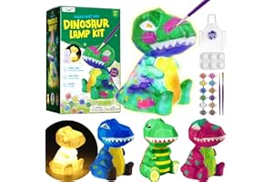LAOESE Kit de Peinture Dinosaure Veilleuse 3D Lampe, Cadeau Garcon Fille 6 7 8 9 10 11 Ans, Loisir Créatif Bricolage Enfant, Dino Jouet Garcon Fille, Arts et Artisanat, Cadeau St Valentin Enfant 4-12 Ans