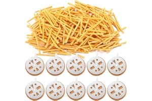 Conelist 1010 Pcs Beeswax Candle Wicks and Cork Floats for Orthodox Vigil Oil Lamps Floating Wicks for Oil Candles Candle Wick with Cork Floats for Home Church Altar Prayer Corner