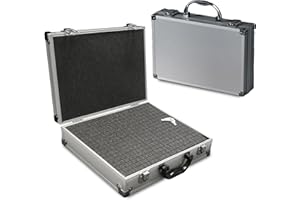 PeakTech 7255 – Mallette Universelle pour Instruments de Mesure, Mallette Robuste en Aluminium, Compartiment à Outils, Rembourrage en Mousse, Verrouillable, Anti-Poussière, M - 295 x 195 x 70 mm