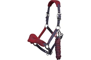 LeMieux Vogue Fleece Headcollar with Lead Rope - Extra Padding, Adjustable at Curb and Poll Strap