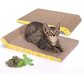 Nobleza 2 Pieces Cat Scratcher Corrugated Cardboard, Cat Grass Scratching Board Mats, 40 x 25 cm