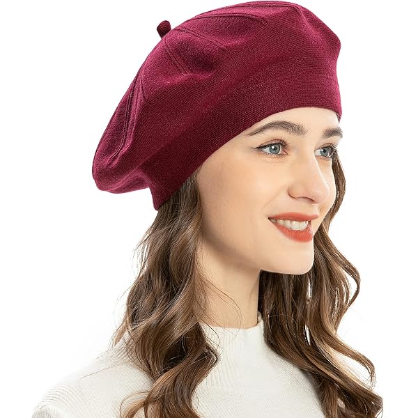 Beret Pearl Autumn Winter Cashmere Beret Starry Beaded Pearl  display picture 1