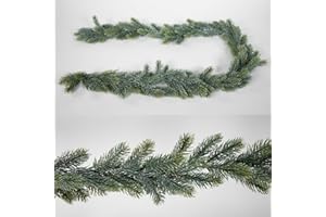 Seidenblumen Roß Tannengirlande Kunststoff 175cm Schneeoptik DP künstliche Girlande Tanne 100% PE Spritzguss