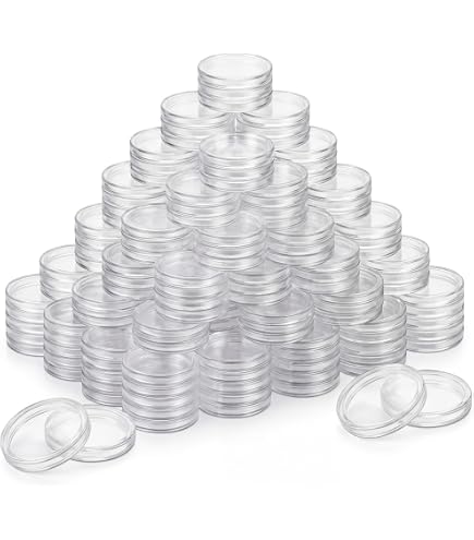 Prophila – 40 Cápsulas Transparentes Para Monedas De 33 Mm De Diámetro Interior, Protección Contra Arañazos, Ideal Para Monedas De 10€ O 10 DM, Almacenamiento Seguro