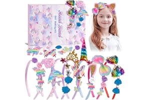 MQVXT Kit de Diademas para Niñas,55PCS Diademas para NiñAs,Sirena Diadema Niña Manualidades,Regalos para Niñas Hacer Diademas DIY Juguetes 5-12 Años, Set de Accesorios para el Pelo